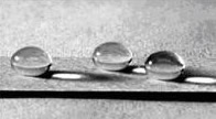 20ml water droplets on PS-PDMS fiber mat 